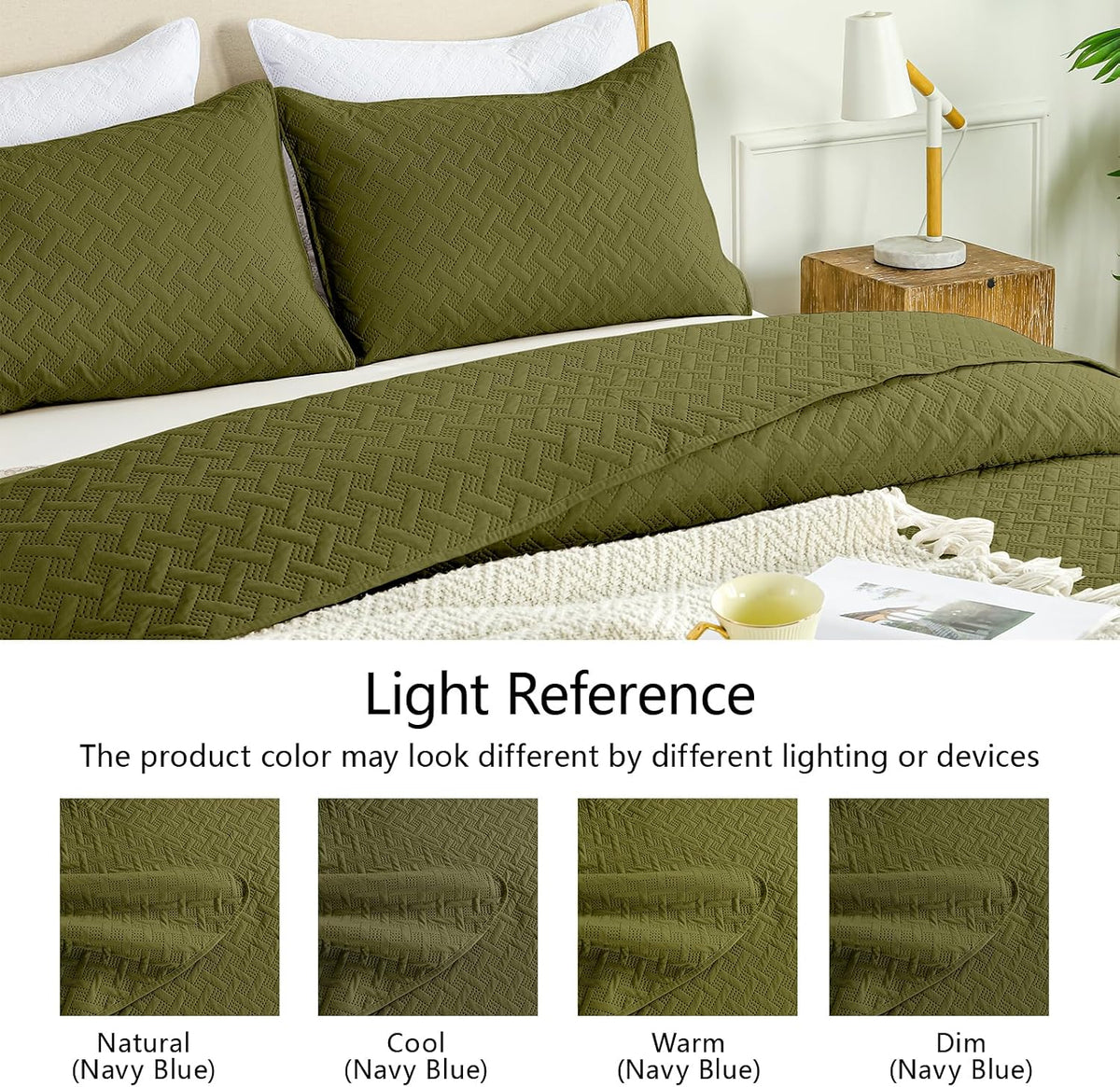 flymme quilts king size,lightweight olive green bedspreads,basket weave showing dimensions