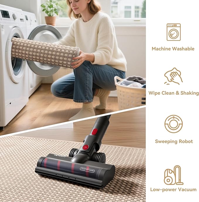 Boho 2x8 ft Runners for Hallways Extra Long Woven Washable Kitchen Runner Mat - Image 7