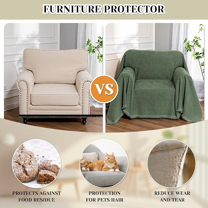 MEETSKY Small Couch Cover Oversized Armchair Sofa Cover Washable - Image 3