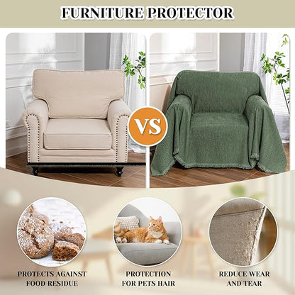 MEETSKY Small Couch Cover Oversized Armchair Sofa Cover Washable - Image 3