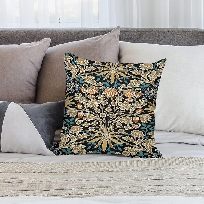 William Morris Floral Original Throw Pillow Covers Boho Chic Retro Floral Cozy - Image 5