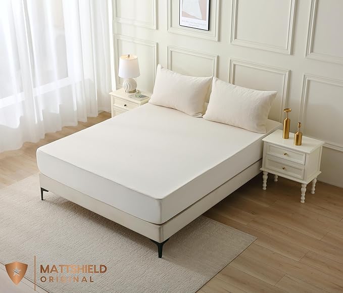 Deluxe Cooling Waterproof Organic Mattress Protector Full - Image 2