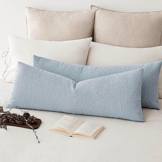 Foindtower Decorative Textured Boucle Throw Pillow Covers Accent Solid Pillow - Image 5