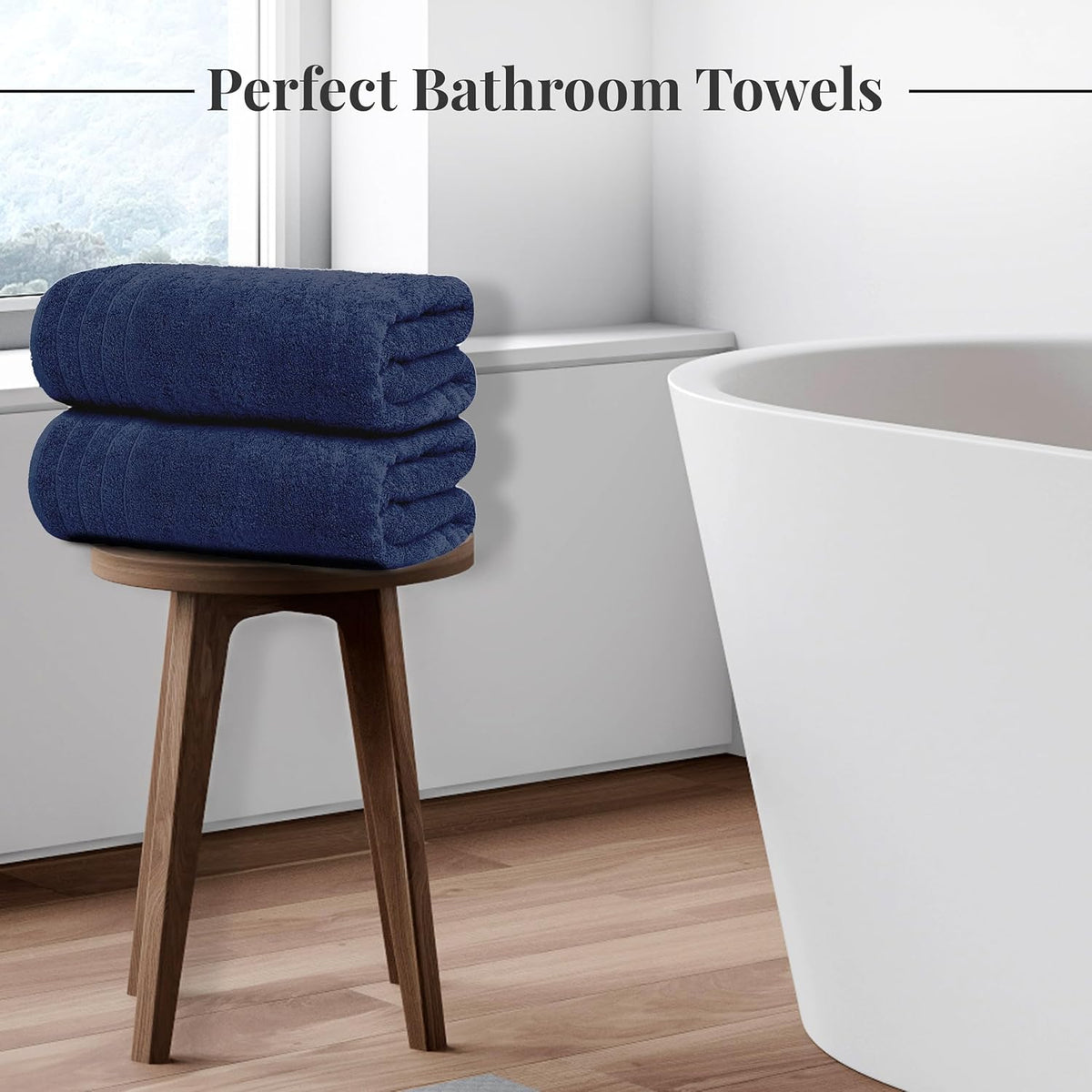 tens towels 4 piece extra large bath towels, side view