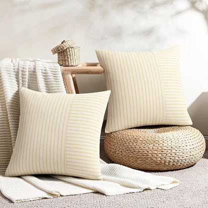 YCOLL Farmhouse Pillow Covers 26x26, Modern Accent Square Throw Pillow Covers - Image 2