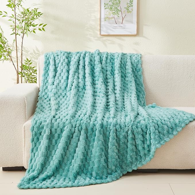 NEWCOSPLAY Super Soft Throw Blanket Sage Green Premium Silky Flannel Fleece 3D - Image 7