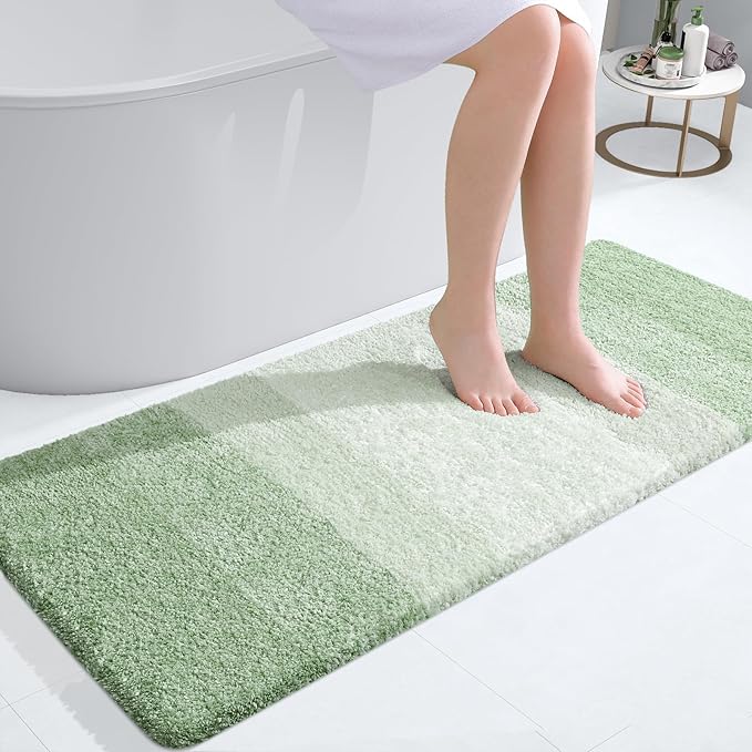 OLANLY Bathroom Runner Rugs 47x20, Extra Soft Absorbent Microfiber Bath Rugs by OLANLY
