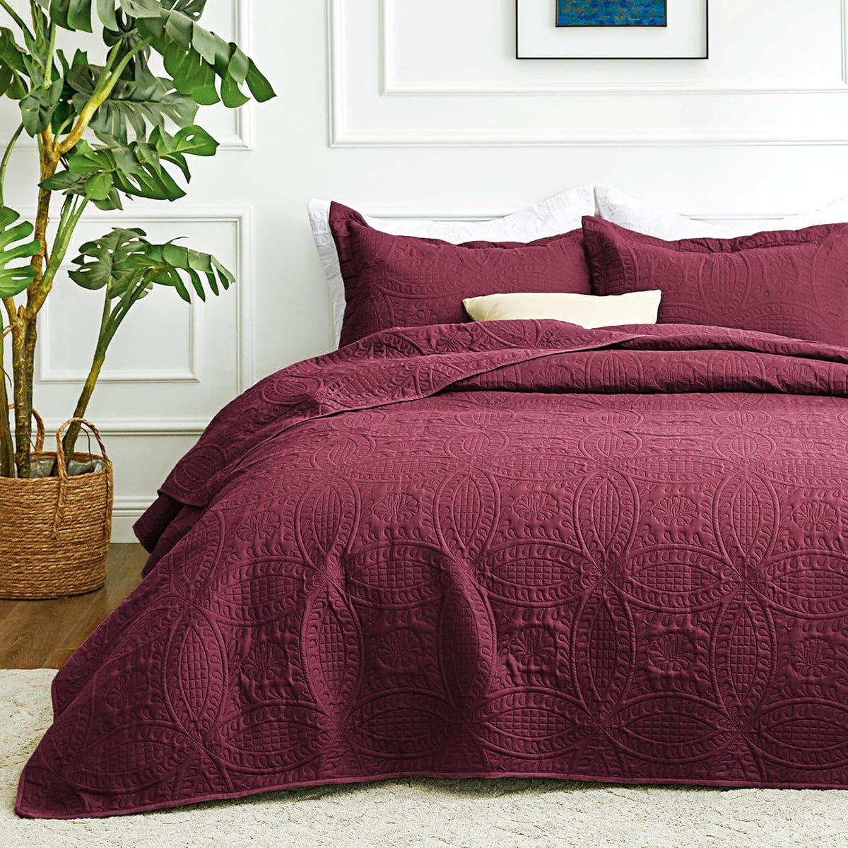love's cabin quilts for queen bed burgundy bedspreads, main product view