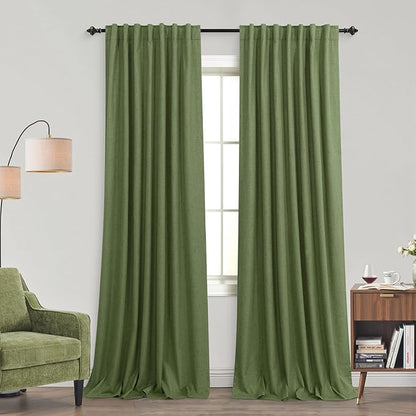 KOUFALL Forest Green for Christmas Curtains, 52 x 90 Inches Long, Thermal - Image 9