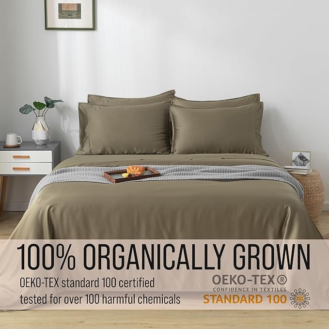 Bella Coterie 6 Piece Luxury Bamboo Viscose California King Size Sheet Set | - Image 4
