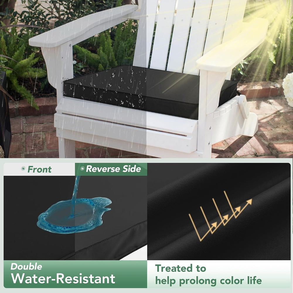 Outdoor Chair Cushions Set of 4: Waterproof & Fade Resistant Seat Cushion...