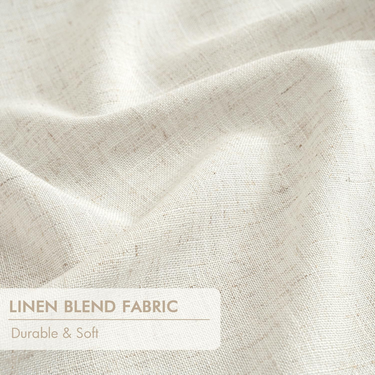 miulee natural pinch pleated 100% blackout linen curtains, package contents