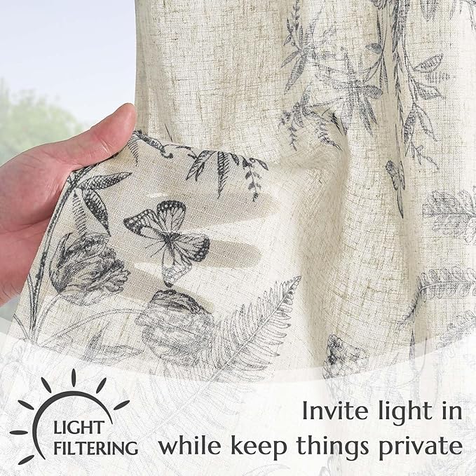 jinchan Half Window Curtains Small Drapes - Image 7