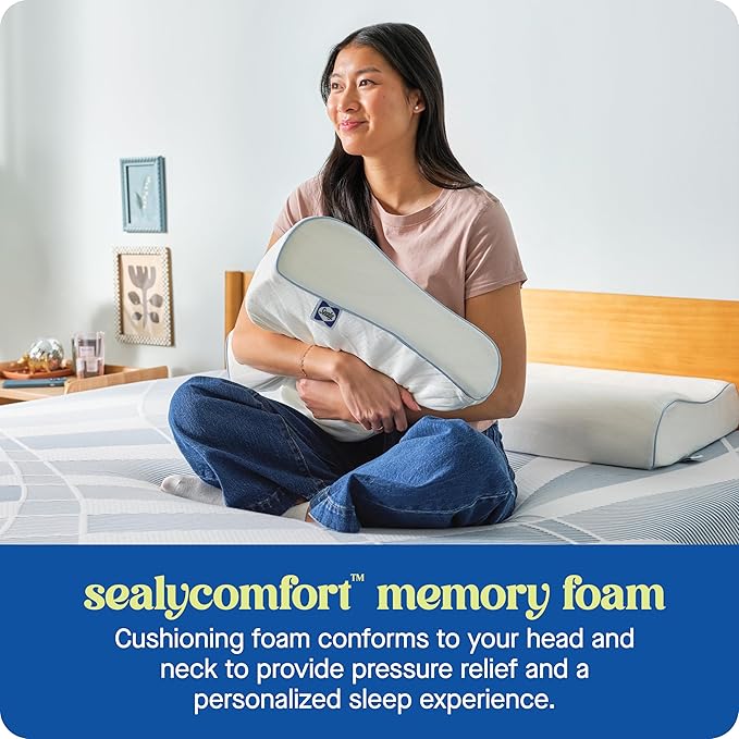 SEALY Dreamlife Standard Size Contour Memory Foam Pillow - Image 7