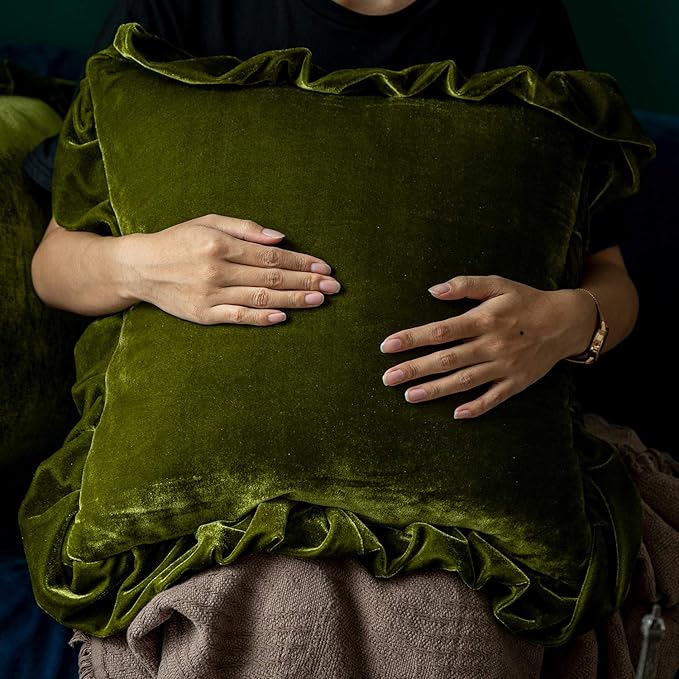 Velvet Throw Pillow Cover Soft Decorative Luxurious Solid Square Cushion Case - Image 3
