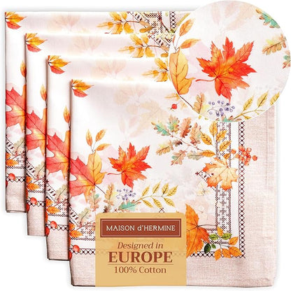 Maison d' Hermine Cloth Napkins Set of 4 100% Cotton by MaisondHermine