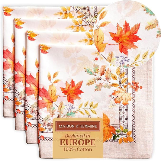 Maison d' Hermine Cloth Napkins Set of 4 100% Cotton by MaisondHermine