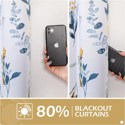 mysky home floral blackout curtains 63 inch length, package contents