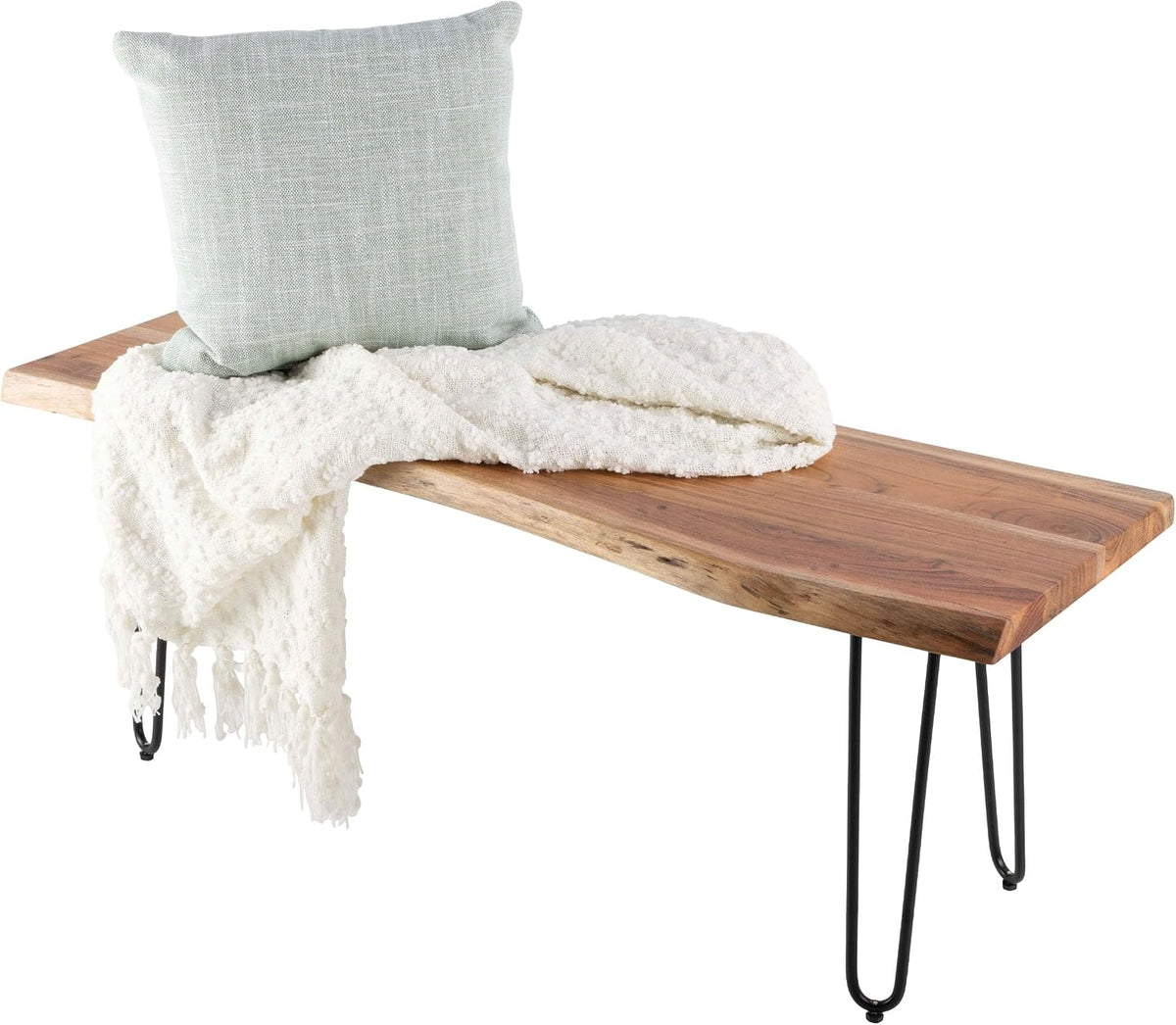 alaterre live edge solid wood entryway bench with, main product view