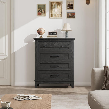 garveehome 4 dresser for bedroom, 34.8" tall vertical, close-up detail