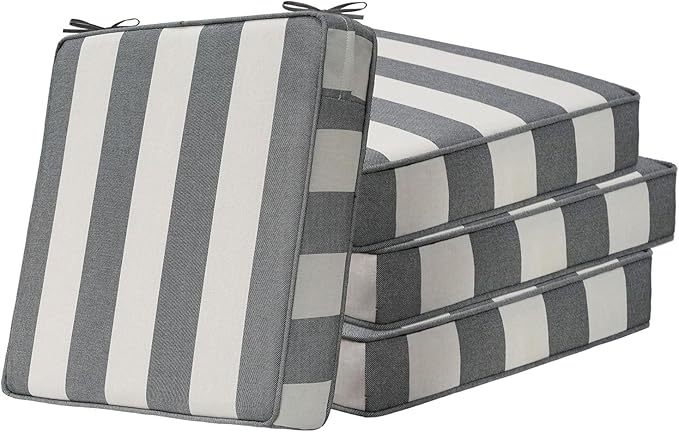 Square Corner Seat Cushions, Indoor Outdoor Water Repellent Universal Chair Pads by Unimatta