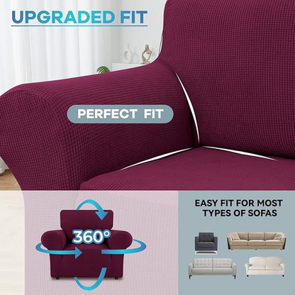 LURKA Stretch Chair Sofa Slipcovers 1 Piece Couch Covers - Image 4