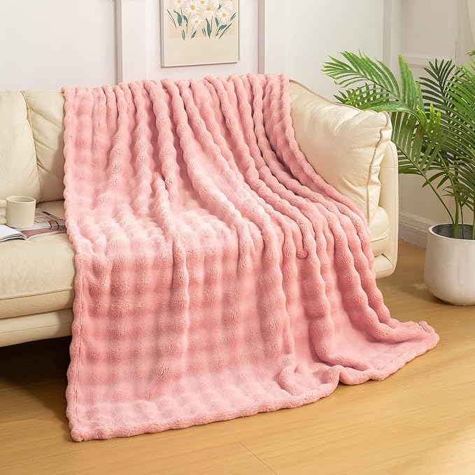 YUSOKI Luxury 3D Bubble Throw Blanket 2lb, All Ages, Home Decoration by YUSOKI