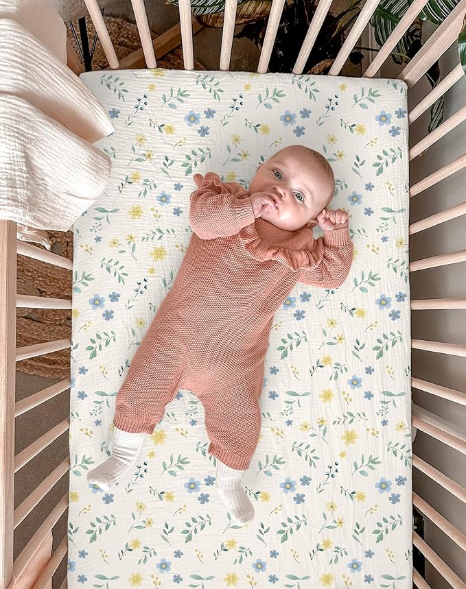 Bassinet Sheet for Baby Boy and Girl 2 Pack, Fitted Sheets for Rectangle - Image 4