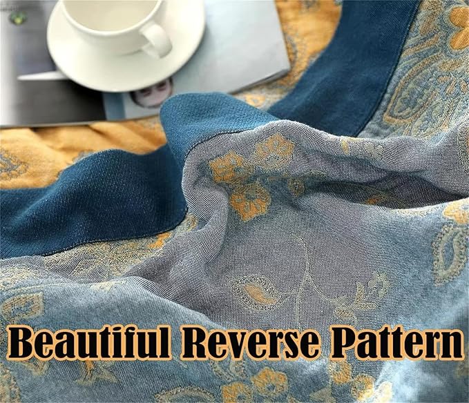 Boho Throw Blanket 100% Cotton Blankets, Super Soft Cozy Warm Blanket, Cotton - Image 8