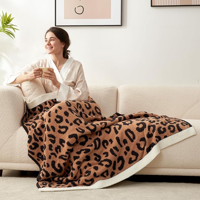 Snuggle Sac Black Leopard Throw Blanket - Image 3