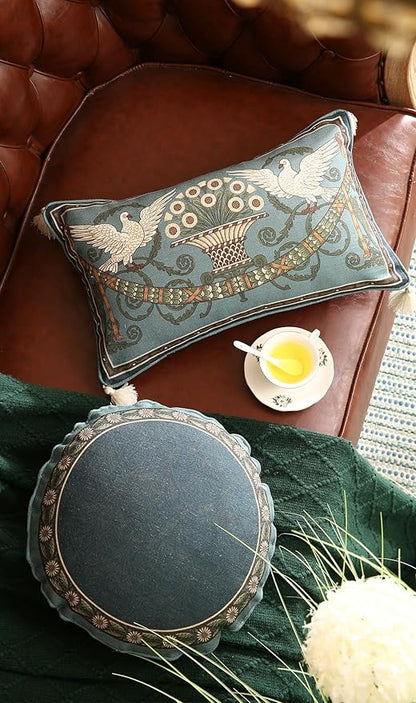 Green Throw Pillow Covers, French Farmhouse - Image 6