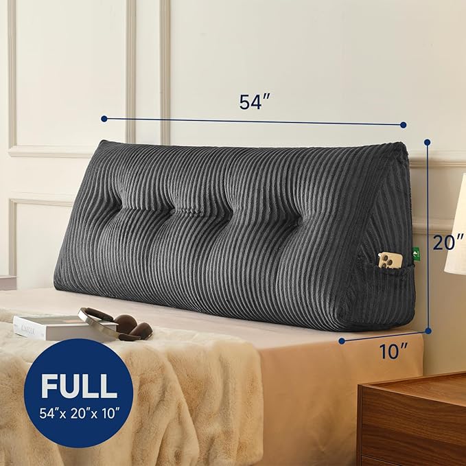 Z-hom Full Headboard Pillow, Triangular Wedge Reading Pillow - Image 3