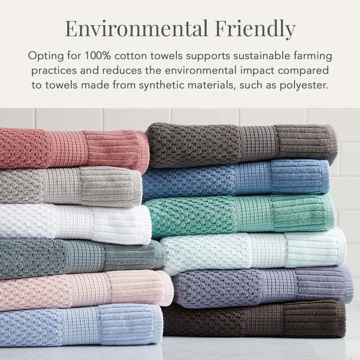 ny loft 100% cotton 6-piece bath towel set on a desk or shelf