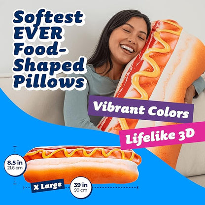 39" 3D Supreme Hot Dog Throw Pillow - Image 2