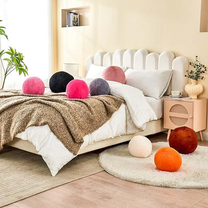 Uvvyui Orange Ball Pillow, Ball Shaped Pillow Plush Cushion - Image 6