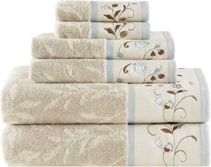 madison park serene 100% cotton bath towel set, main product view