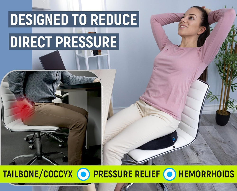 PT ENDORSED Donut Pillow for Tailbone Pain Relief Cushion - Coccyx & Hemo...