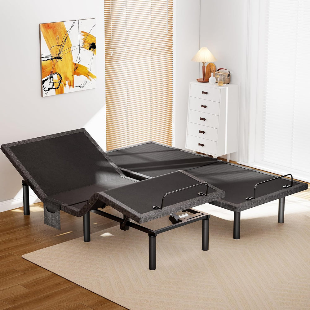 AMADA Split King Adjustable Bed Frame with Wireless Remote and Zero Gravity