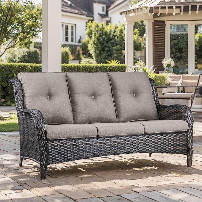 Outdoor Chair Cushion Set of 3, Waterproof Outdoor Seat Cushions 25x22 - Image 7