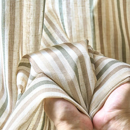 jinchan Colorful Striped Linen Kitchen Curtains 24 Inch Christmas Decorations - Image 9