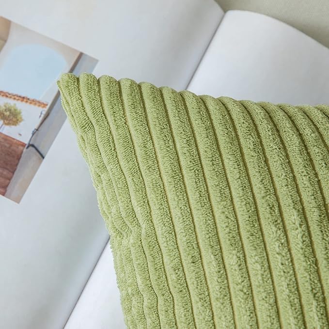 MIULEE Pack of 2 Pillow Covers Soft Soild Decorative Square Throw Pillow Covers - Image 3