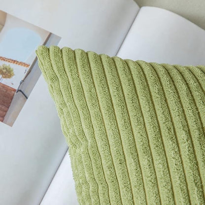 MIULEE Pack of 2 Pillow Covers Soft Soild Decorative Square Throw Pillow Covers - Image 3