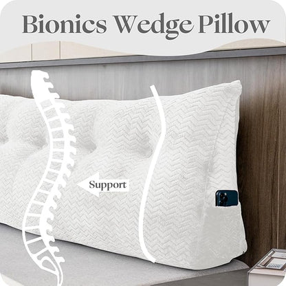 Large Bolster Triangular Headboard Wedge Backrest Positioning Support Bed Rest - Image 6