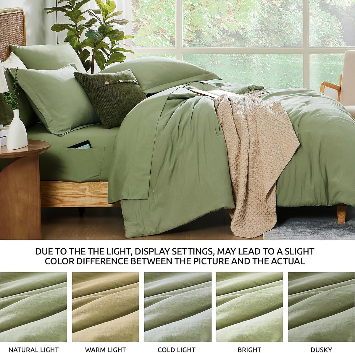 full size comforter sets-7 pieces ultra soft bed, close-up detail