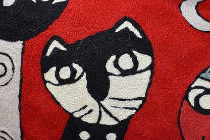 Lumbar Picasso Cat Pillow Cover Red Kitties Pillowcase Cute Cat Cushion Kitty - Image 8