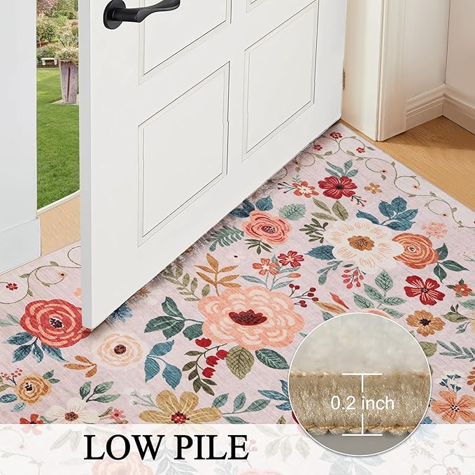 DUKINO 3x5 Area Rug, Floral Rugs - Image 5