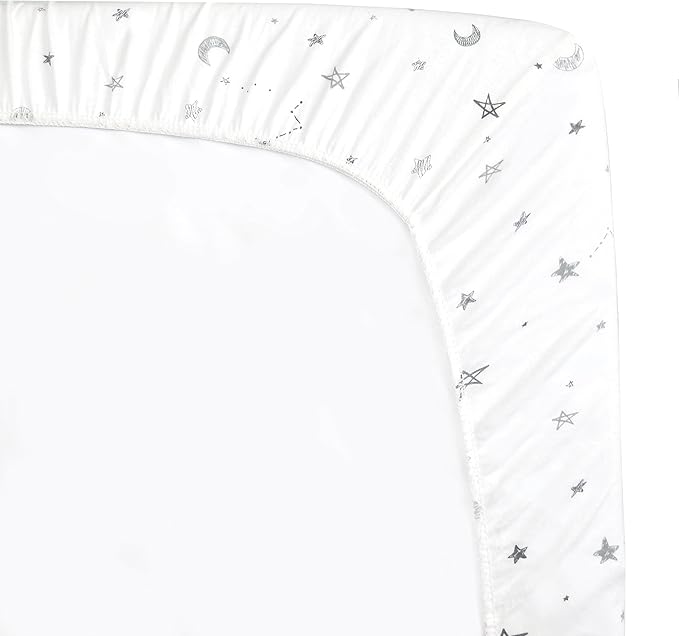 American Baby Company 15" x 33" Fitted Bassinet Sheet, Printed 100% Natural - Image 5