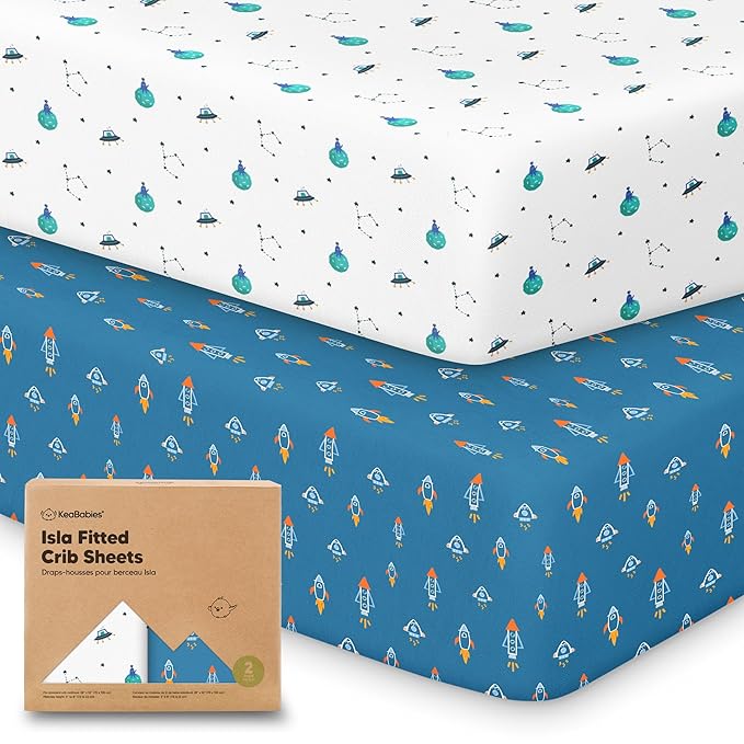 KeaBabies 2-Pack Baby Crib Sheets by KeaBabies