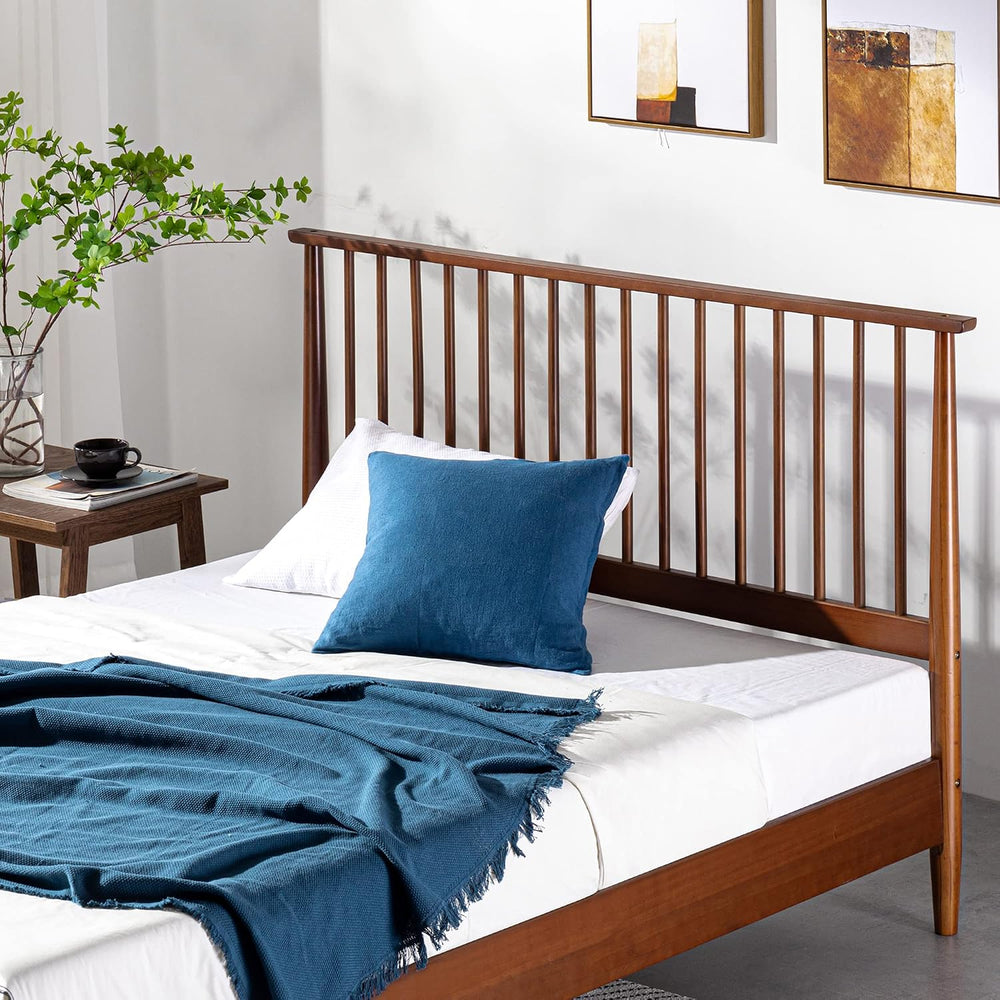 ZINUS Linda Mid Century Wood Platform Bed Frame, Solid Wood Foundation, Wood ...