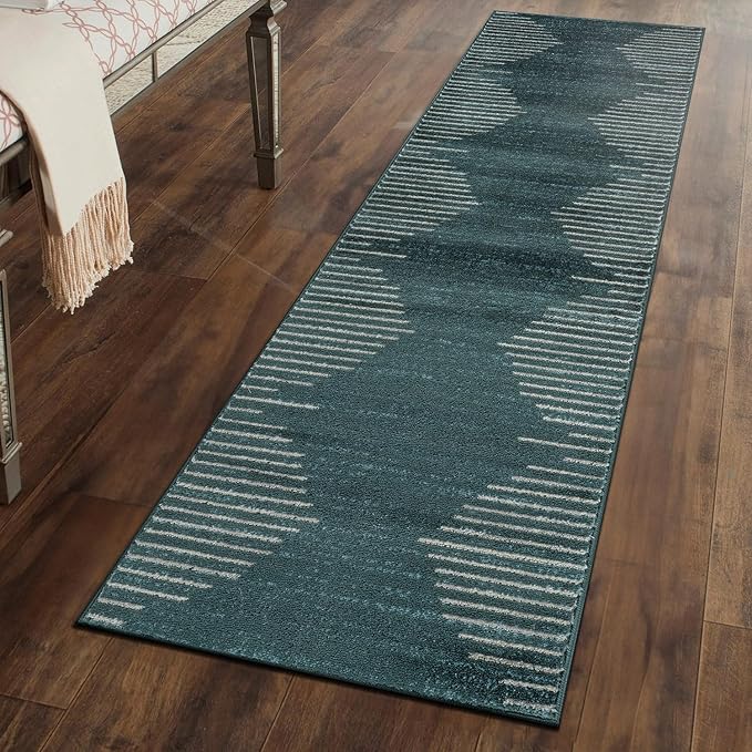 Rugshop Bohemian Stripe Stain Resistant High Traffic Living Room Kitchen - Image 7